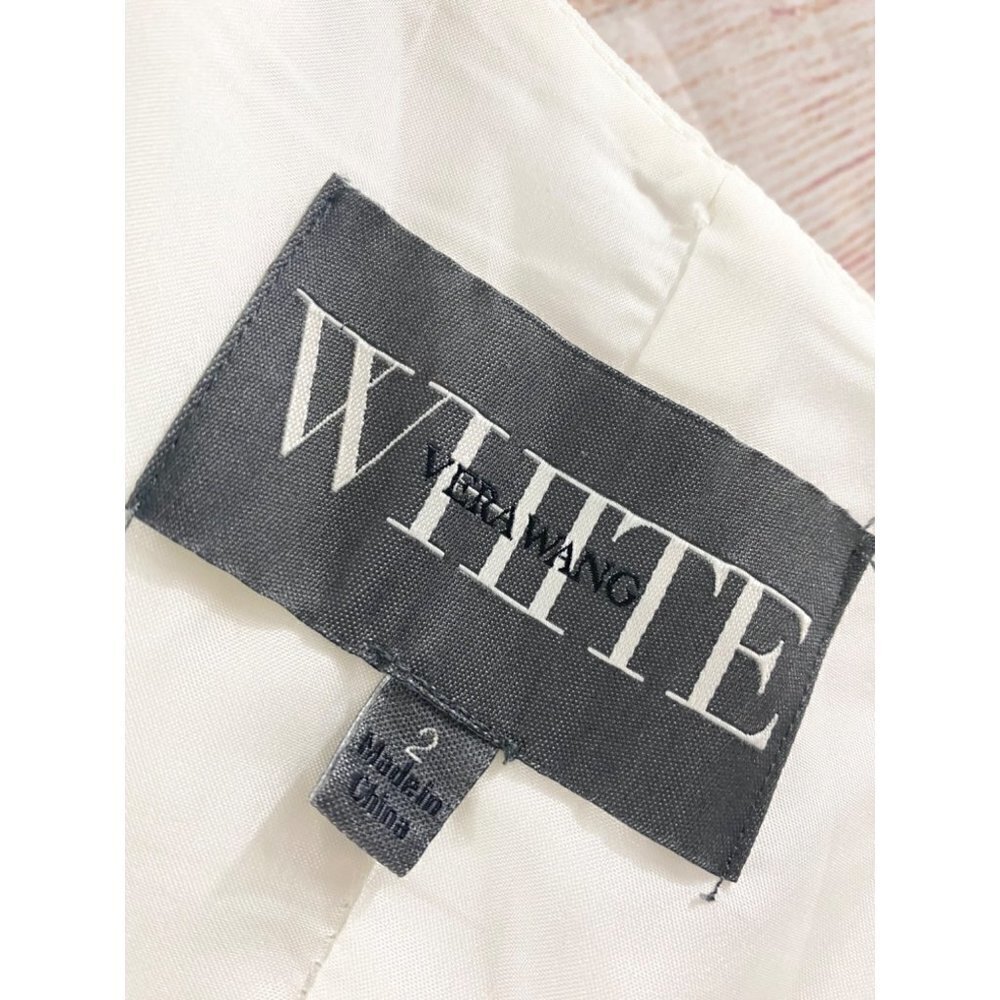 Vera Wang WHITE Women's Ivory Halter Neck Dress With Tulle Bow - 2 - Picture 12 of 15